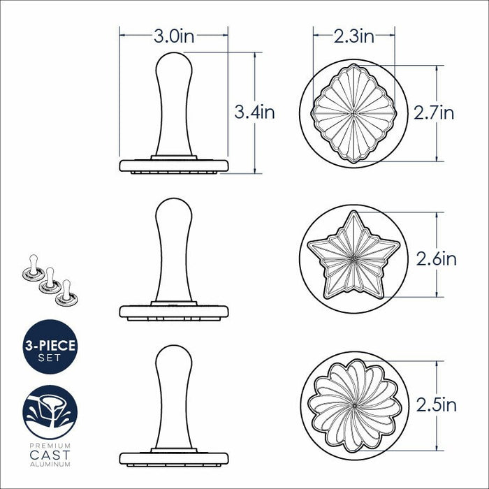 Nordic Ware Pretty Pleated Cookie Stamps