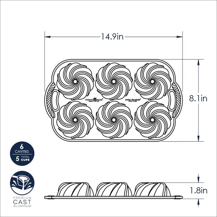 Nordic Ware Swirl Bundtlette Pan