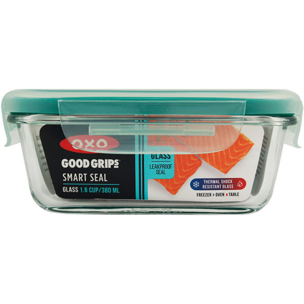 OXO Good Grips 1.6 Cup Smart Seal Glass Rectangle Container