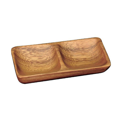 Pacific Merchants Acacia Wood 2 Compartment Mini-Tray
