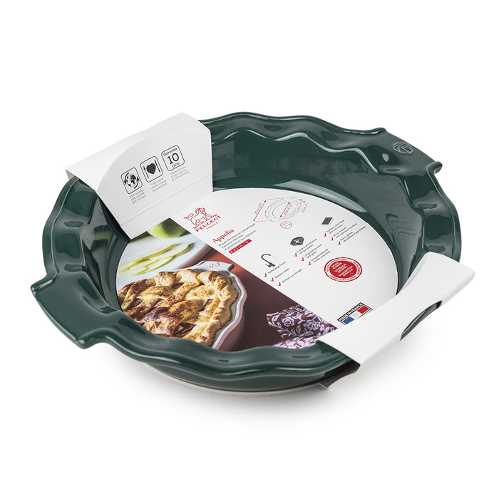 Peugeot Appolia Ceramic Pie Dish in Forest Green