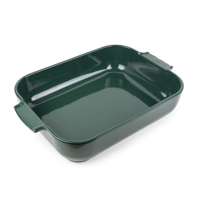 Peugeot Appolia Ceramic Rectangular Baker 13"  in Forest Green
