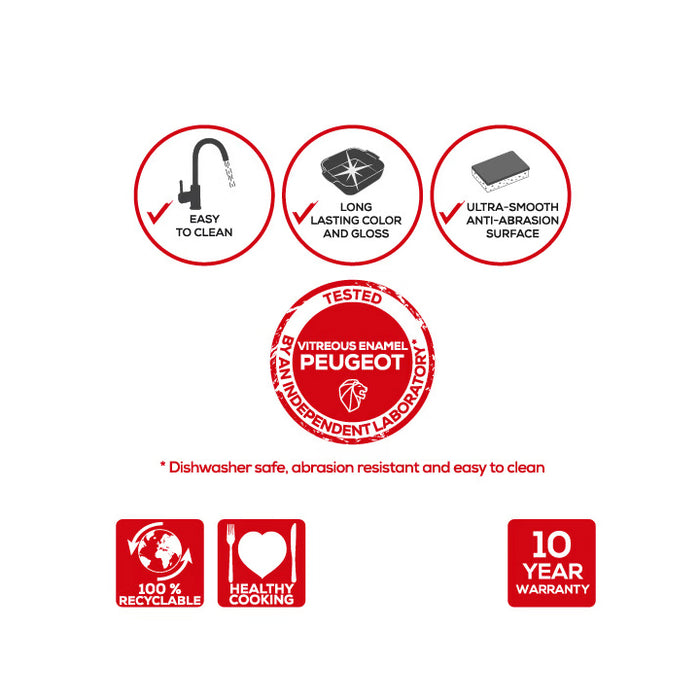 Peugeot Appolia Ceramic Rectangular Baker 13"  in Slate