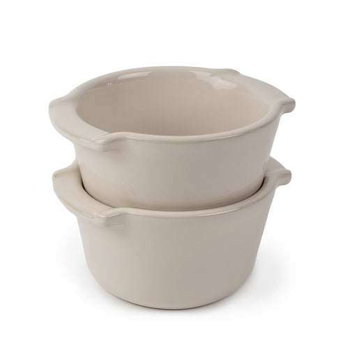 Peugeot Appolia Ceramic Set of 2 Ramekins in Ecru