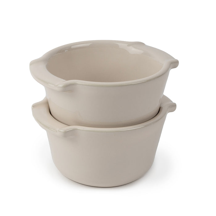 Peugeot Appolia Ceramic Set of 2 Ramekins in Ecru