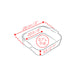Peugeot Appolia Ceramic Square Baker 9" in Blue