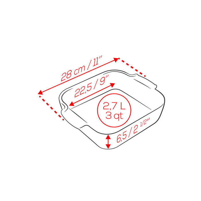 Peugeot Appolia Ceramic Square Baker 9" in Forest Green