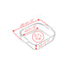 Peugeot Appolia Ceramic Square Baker 9" in Red