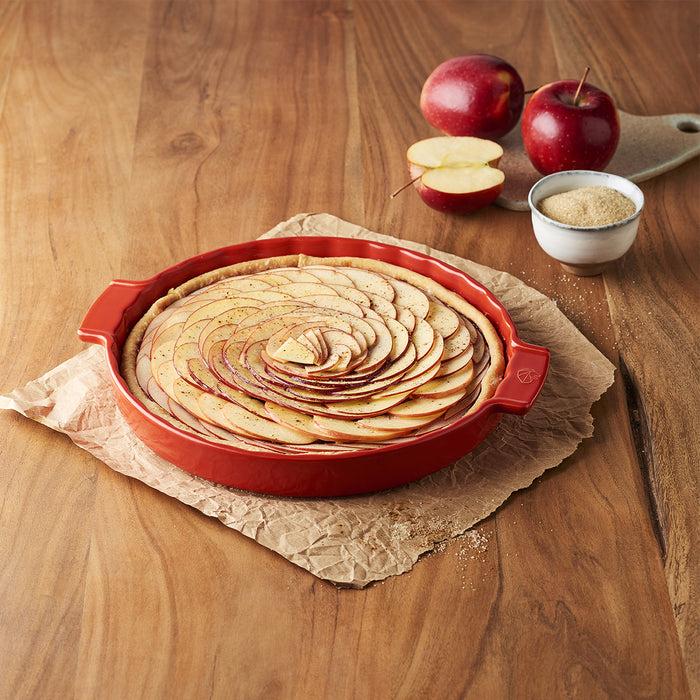 Peugeot Appolia Ceramic Tart Dish in Red