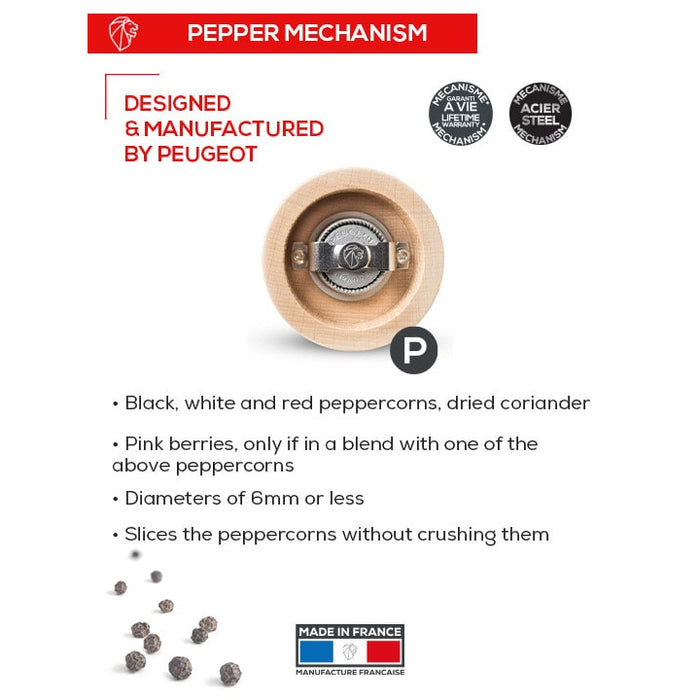 Peugeot  Boreal 8" Manual Pepper Mill in Hazel