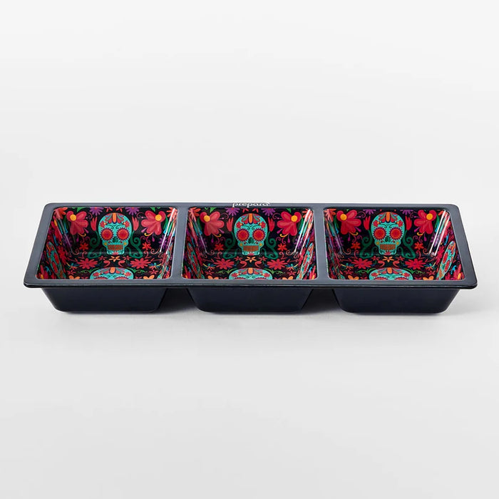 Prepara 3 Section Tray Day of the Dead
