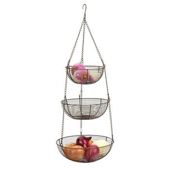 RSVP International 3-Tier Hanging Basket in Bronze