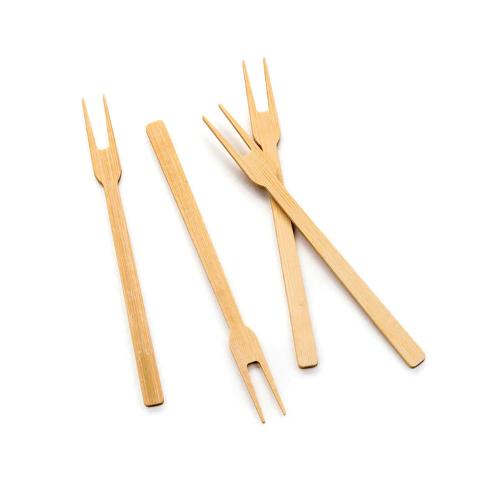 RSVP International 6" Bamboo Appetizer Forks - 50 Count