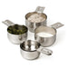 RSVP International 6 Piece Stainless Steel Nesting Measuring Cup Set
