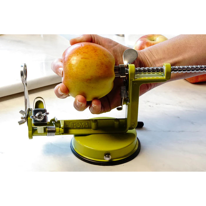 RSVP International Apple Slicer, Corer, and Peeler with Suction Base