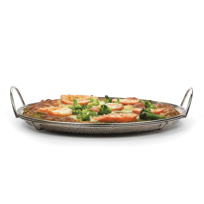 RSVP International Bbq Pizza Pan - Precision Pierced Stainless Steel