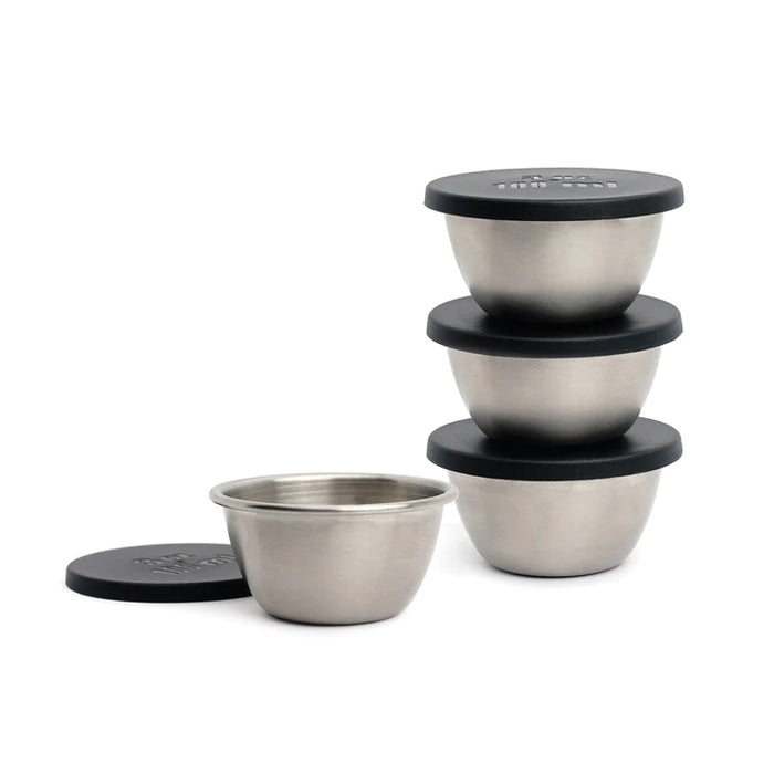 RSVP International Condiment Cups With Lids Set Of 4
