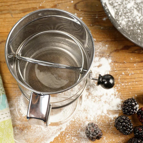 RSVP International Crank Style Flour Sifter - 5 Cup
