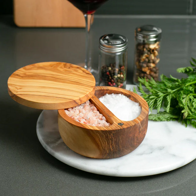 RSVP International Olive Wood Salt Box