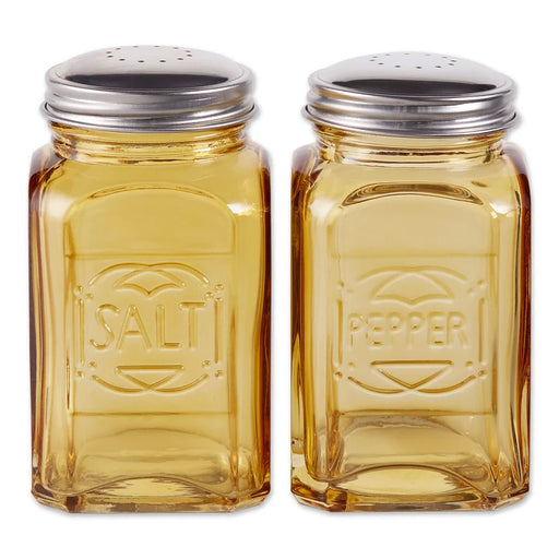 RSVP International Retro Glass S&P Set Amber