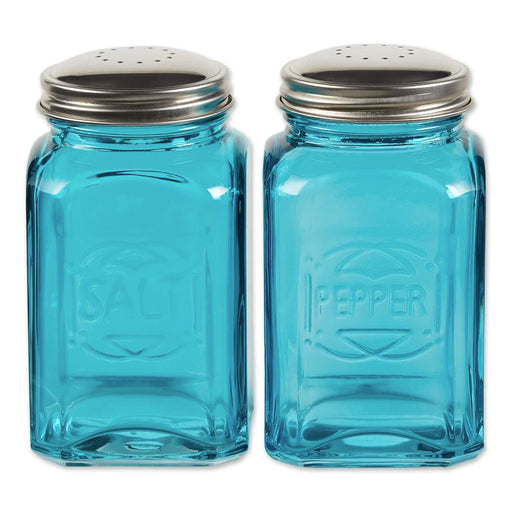 RSVP International Retro Glass S&P Set Turquoise