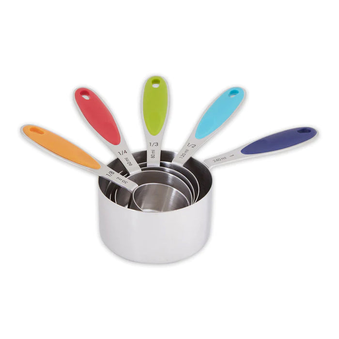 RSVP International Set Of 5  Measuring Cups with Color Handles