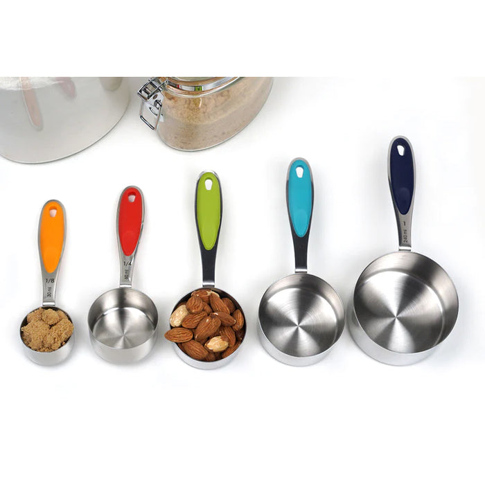 RSVP International Set Of 5  Measuring Cups with Color Handles