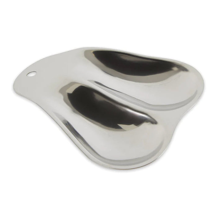 RSVP International Stainless Steel Double Spoon Rest