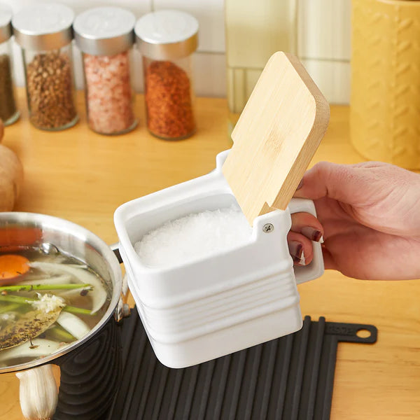 RSVP International Stoneware Salt Box