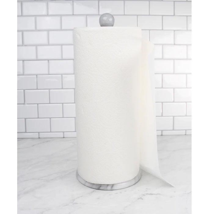 RSVP International White Marble Paper Towel Holder