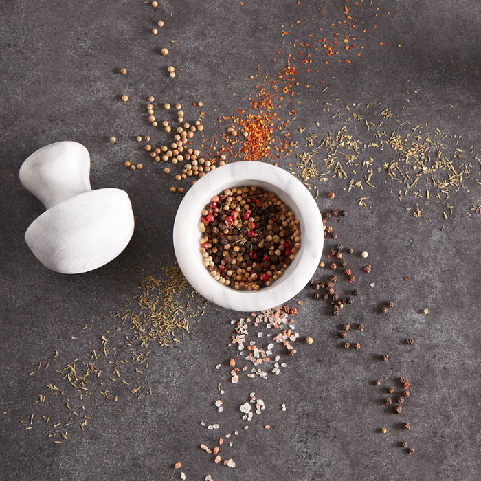 RSVP International White Marble Spice Grinder