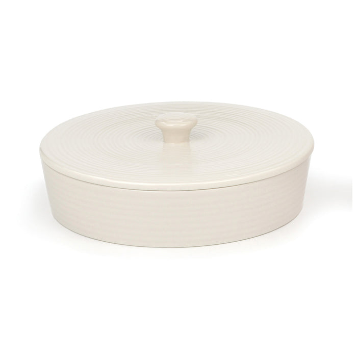 RSVP International White Stoneware Tortilla Warmer 10"