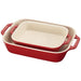 Staub 2 Pc Rectangular Baking Dish Set in Cherry