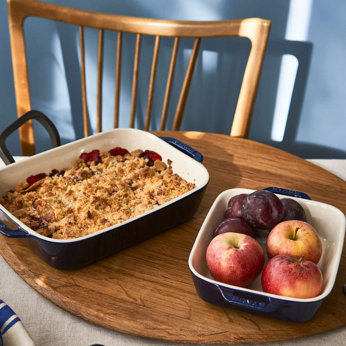 Staub 2 Pc Rectangular Baking Dish Set in Dark Blue