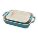 Staub 2 Pc Rectangular Baking Dish Set in Rustic Turquoise