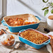 Staub 2 Pc Rectangular Baking Dish Set in Rustic Turquoise