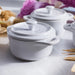 Staub Ceramic 3 Pc Mini Round Cocotte Set  in White