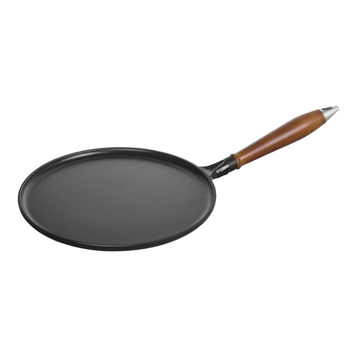 Staub Enameled Cast Iron 11" Crepe Pan with Spreader and Spatula