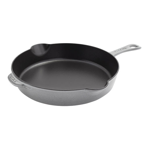 Staub Enameled Cast Iron 11"  Traditional Deep Skillet in Graphite Grey