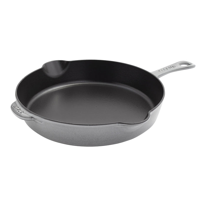 Staub Enameled Cast Iron 11"  Traditional Deep Skillet in Graphite Grey