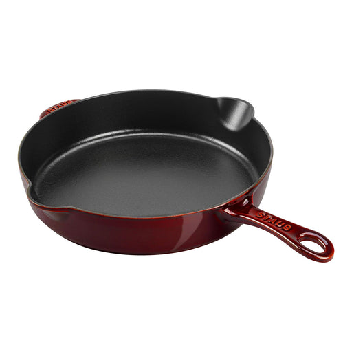 Staub Enameled Cast Iron 11"  Traditional Deep Skillet in Grenadine