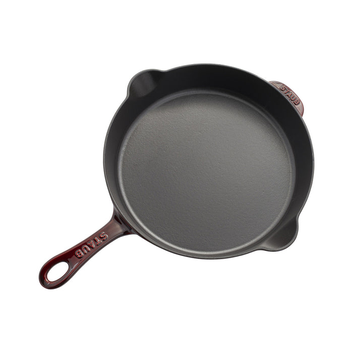 Staub Enameled Cast Iron 11"  Traditional Deep Skillet in Grenadine