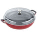 Staub Enameled Cast Iron 3.5 Qt Braiser with Glass Lid in Cherry Red