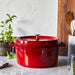 Staub Enameled Cast Iron 7 Quart Round Cocotte in Cherry