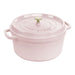 Staub Enameled Cast Iron 7 Quart Round Cocotte in Peony Pink