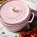 Staub Enameled Cast Iron 7 Quart Round Cocotte in Peony Pink