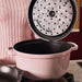 Staub Enameled Cast Iron 7 Quart Round Cocotte in Peony Pink