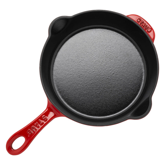 Staub Enameled Cast Iron 8.5" Traditional Deep Skillet in Cherry Red