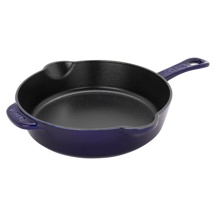 Staub Enameled Cast Iron 8.5" Traditional Deep Skillet in Dark Blue