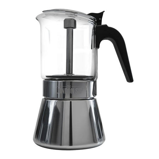 The London Sip Glass Stovetop Espresso Coffee Maker 3 Cup